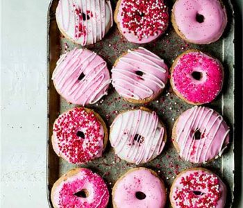 pink chocolate covered donut